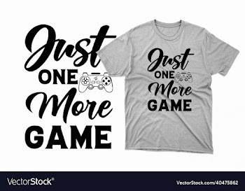 typography svg gaming t shirt design