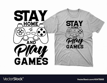 typography svg gaming t shirt design