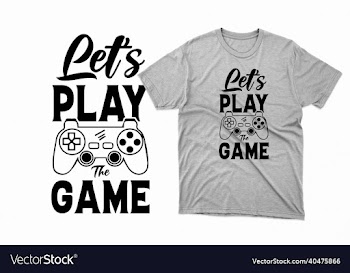 typography svg gaming t shirt design