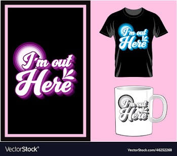 typography t shirt and mug design