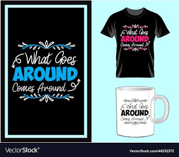 typography t shirt and mug design