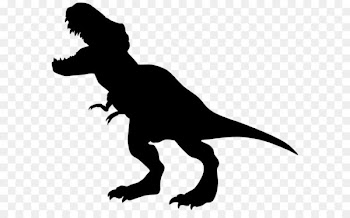 Tyrannosaurus Dinosaur Velociraptor Clip art - Dinosaur Rex Silhouette PNG Transparent Clip Art Image 