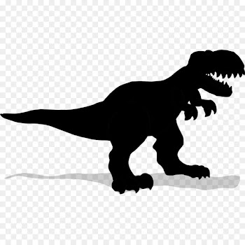 Tyrannosaurus Velociraptor Silhouette -  
