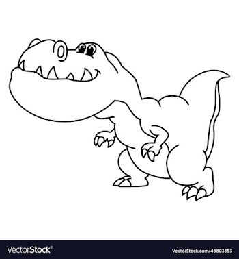 tyronnosaurus rex cartoon coloring page