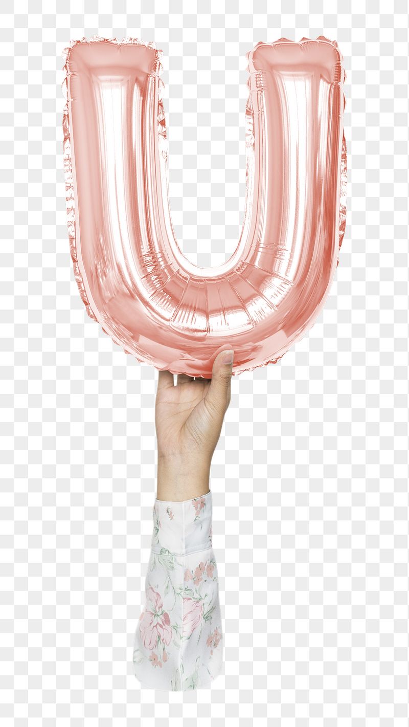 U letter balloon png sticker, | Free PNG - rawpixel