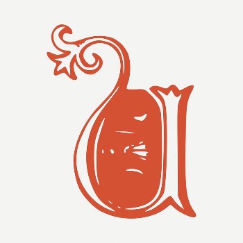 U letter drawing, vintage illustration | Free PSD - rawpixel