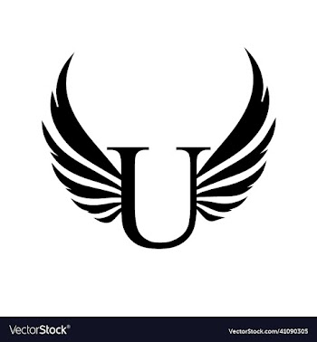 u letter logo template