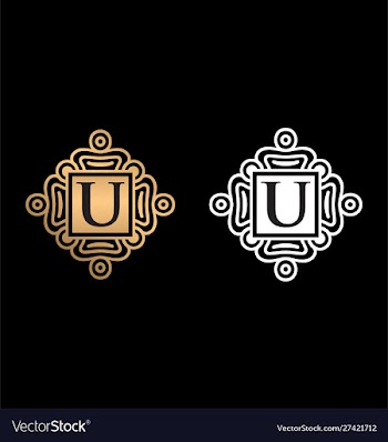 U letter logo u monogram logo u letter vector image