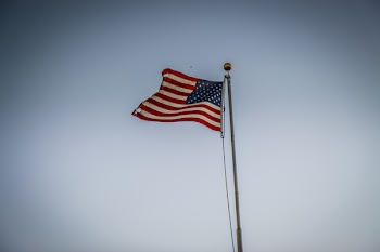 U.s.a. Flag on Pole