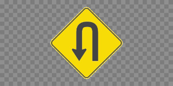 U Turn Sign PNG