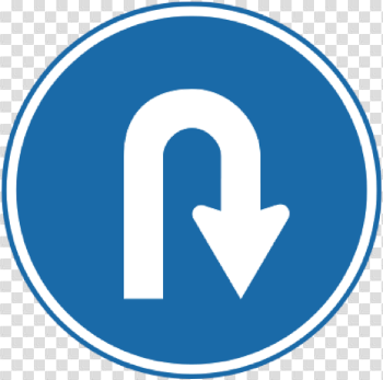 U Turn Sign PNG Background Image