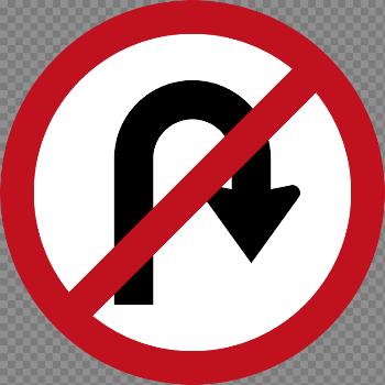 U Turn Sign PNG Free Download
