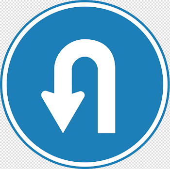 U Turn Sign PNG Image