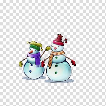 U56fdu753bu5c71u6c34 Snowman Watercolor painting Chinese painting Landscape painting, Creative Christmas snowman transparent background PNG clipart