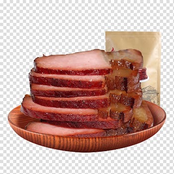 U677eu6842u574a Chinese sausage Bacon Xiangxi Tujia and Miao Autonomous Prefecture Curing, Delicious sliced ​​bacon transparent background PNG clipart