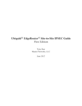 Ubiquiti Site-to-Site IPSEC VPN Guide — Manito Networks