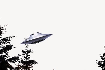 UFO border collage element, off white | Free PSD - rawpixel