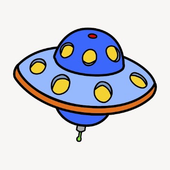 UFO collage element, object illustration | Free PSD - rawpixel
