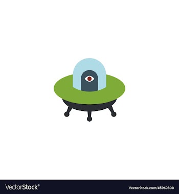 ufo creative icon flat from space exploration