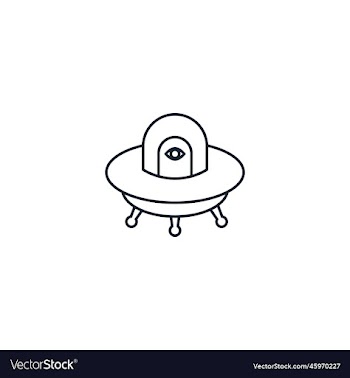 ufo creative icon line from space exploration