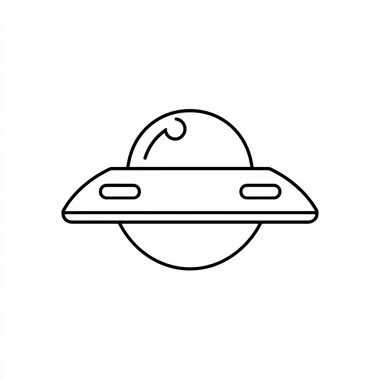 UFO Outline Coloring Page for Kids UFO Outline Coloring Page for Kids