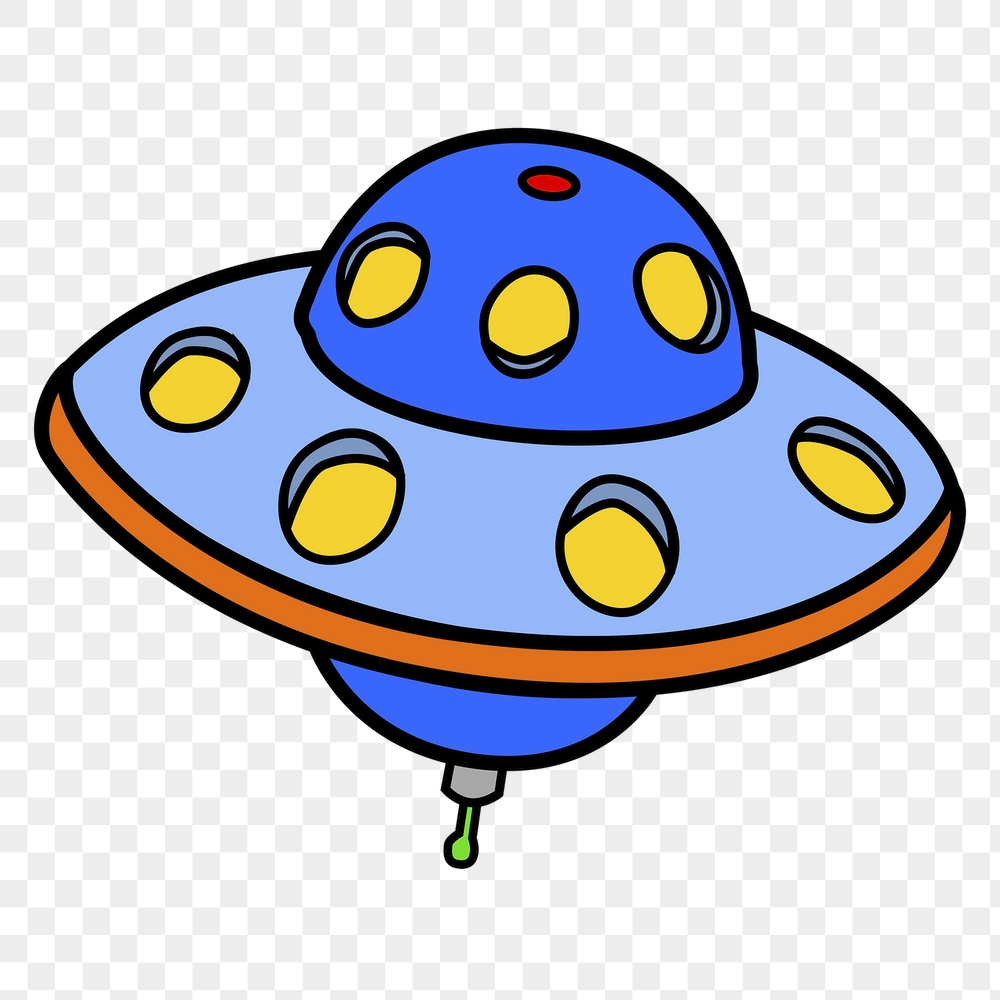 UFO png sticker object illustration, | Free PNG - rawpixel