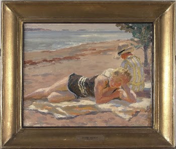 Uimarannalla, 1929 | Free Photo - rawpixel
