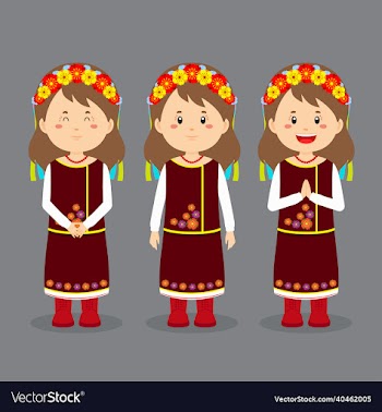 ukraine character with various expression