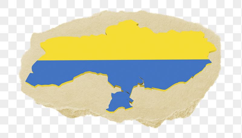 Ukraine flag map png ripped | Free PNG - rawpixel