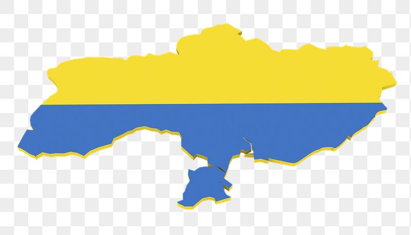 Ukraine flag map png sticker | Free PNG - rawpixel