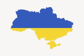 Ukraine flag map sticker, geography | Free Vector - rawpixel