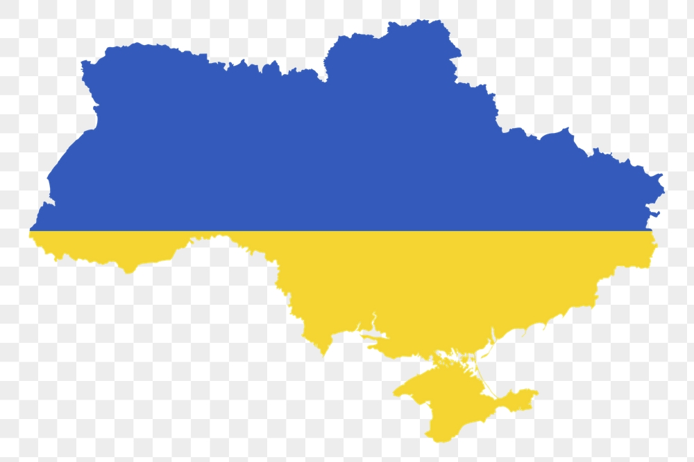 Ukraine flag png map sticker, | Free PNG - rawpixel