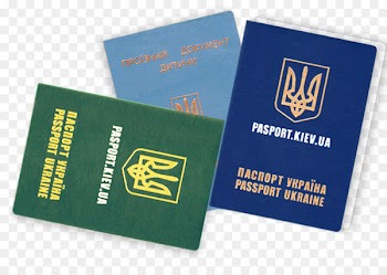 Ukraine Ukrainian passport Polish passport International passport - Ukrainian passport color of the material 