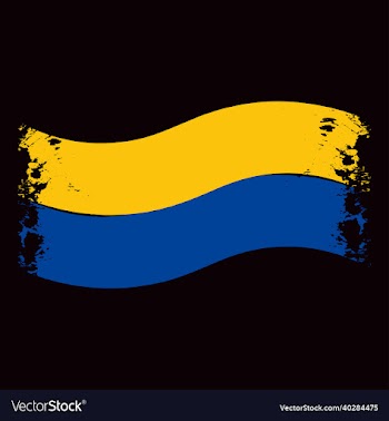 ukraine wavy country brush flag design