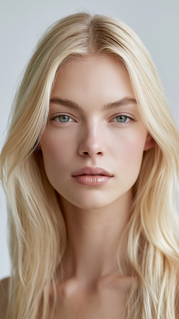 Ultra-Realistic Beauty Portrait of a Blonde Model