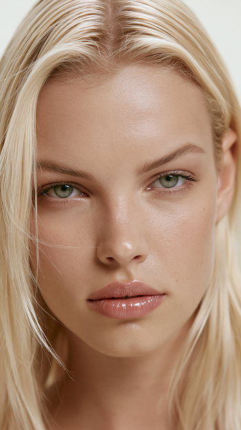 Ultra-Realistic Beauty Portrait of a Blonde Model