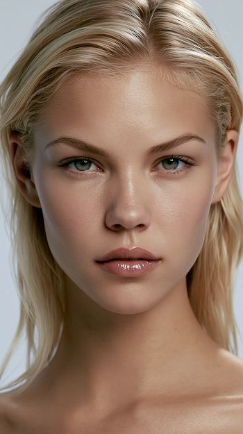 Ultra-Realistic Beauty Portrait of a Blonde Model