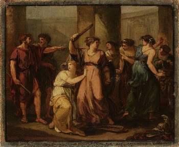 Ulysses discovers achilles hidden among the daughters | Free Photo - rawpixel