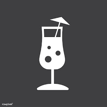 Umbrella drink cocktail glass illustration | Free stock vector - 444980