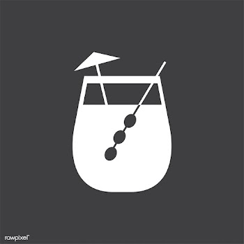 Umbrella drink cocktail glass illustration | Free stock vector - 445000