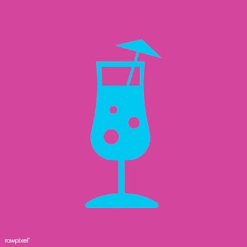 Umbrella drink cocktail glass illustration | Free stock vector - 445018