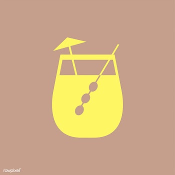 Umbrella drink cocktail glass illustration | Free stock vector - 445020
