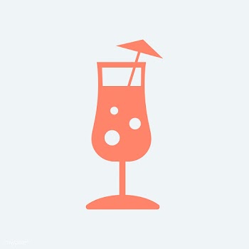Umbrella drink cocktail glass illustration | Free stock vector - 445054