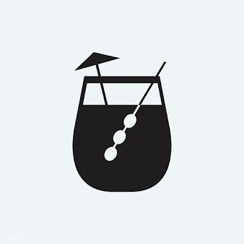 Umbrella drink cocktail glass illustration | Free stock vector - 445075