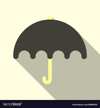 Umbrella icon flat design vector image