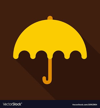 Umbrella icon flat design vector image