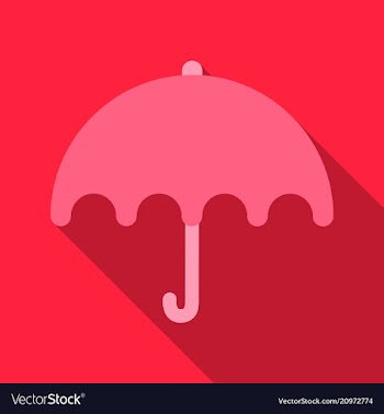 Umbrella icon flat design vector image