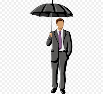 Umbrella Illustration - Creative business people 