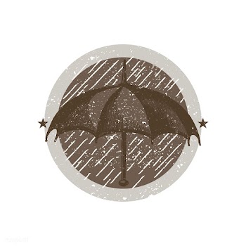 Umbrella in the rain illustration | Free stock vector - 562974