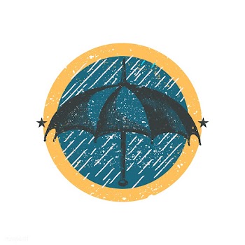 Umbrella in the rain illustration | Free stock vector - 562991